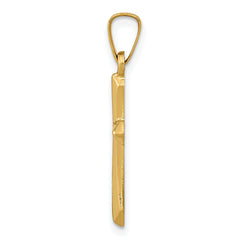 14K Polished Cross Pendant