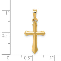 14K Polished Cross Pendant