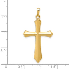 14K Polished Passion Cross Pendant
