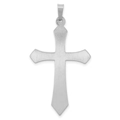 14K White Gold Polished Cross Pendant