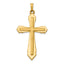 Passion Cross Pendant in 14K Yellow Gold, 40mm Satin & Polished - Sophia Jewelers
