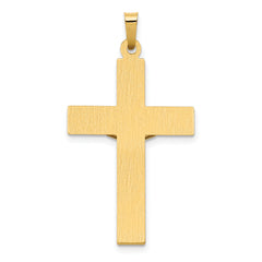 14K Two-tone Polished INRI Crucifix Pendant