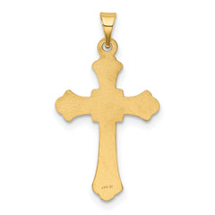 14K Budded Cross Pendant