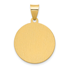 14K Polished & Satin Hollow Spanish Saint Anne Medal Pendant