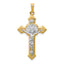St. Benedict INRI Crucifix Medal Pendant in 14K Two-Tone Gold, 38mm - Sophia Jewelers