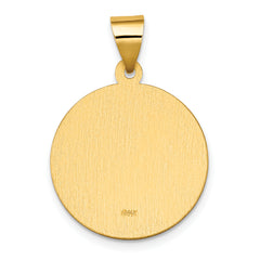 14K Polished & Satin St. Daniel Hollow Medal Pendant