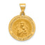 Perpetuo Socorro Round Medal Pendant in 14K Yellow Gold, 26mm - Sophia Jewelers