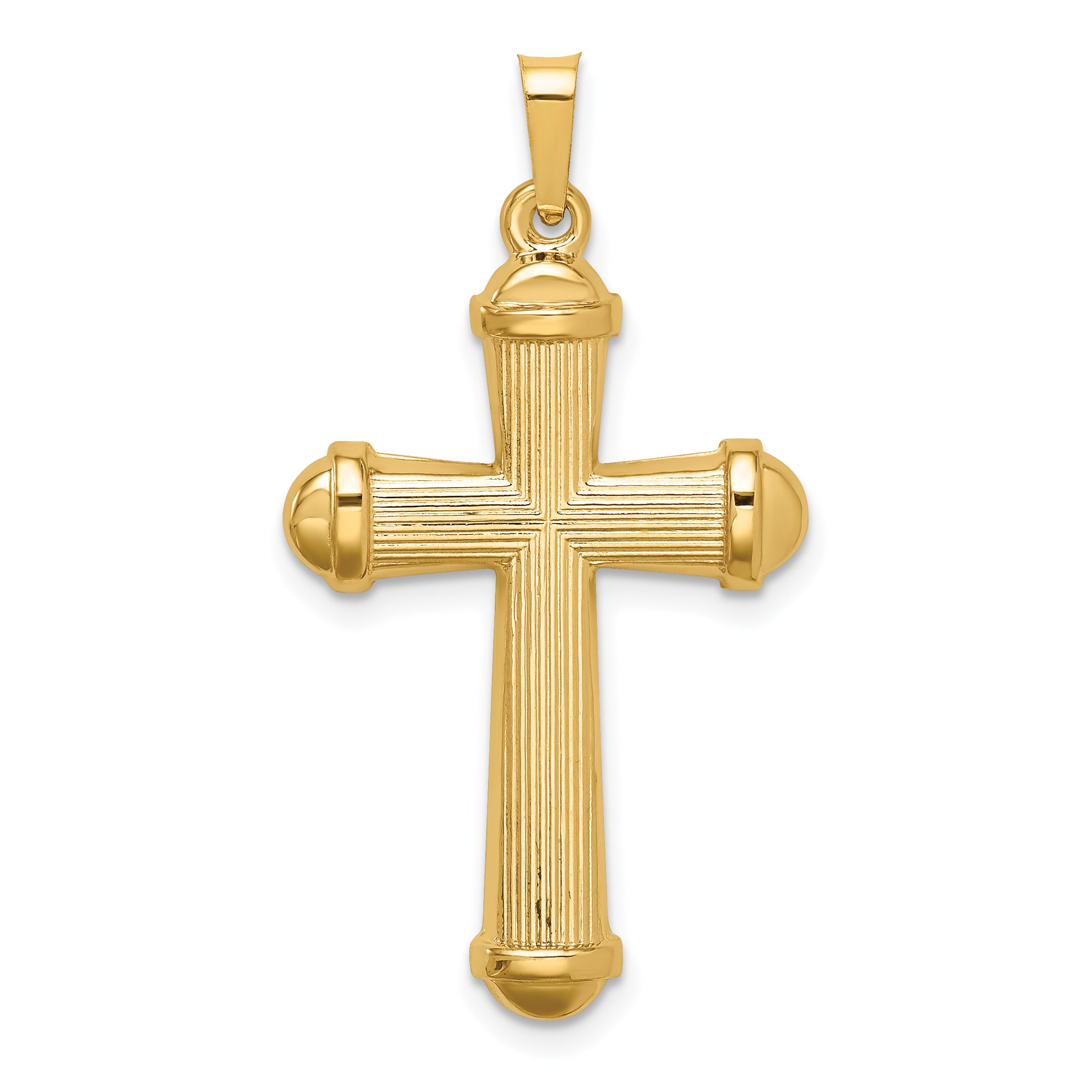 14k Hollow Polished Cross