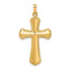 14k Hollow Polished Beaded Edge Cross