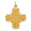 14k Solid Polished/Satin Medium 4-Way Medal