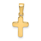 14k Polished Hollow Latin Cross Pendant