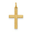 14k Heart Cross Charm
