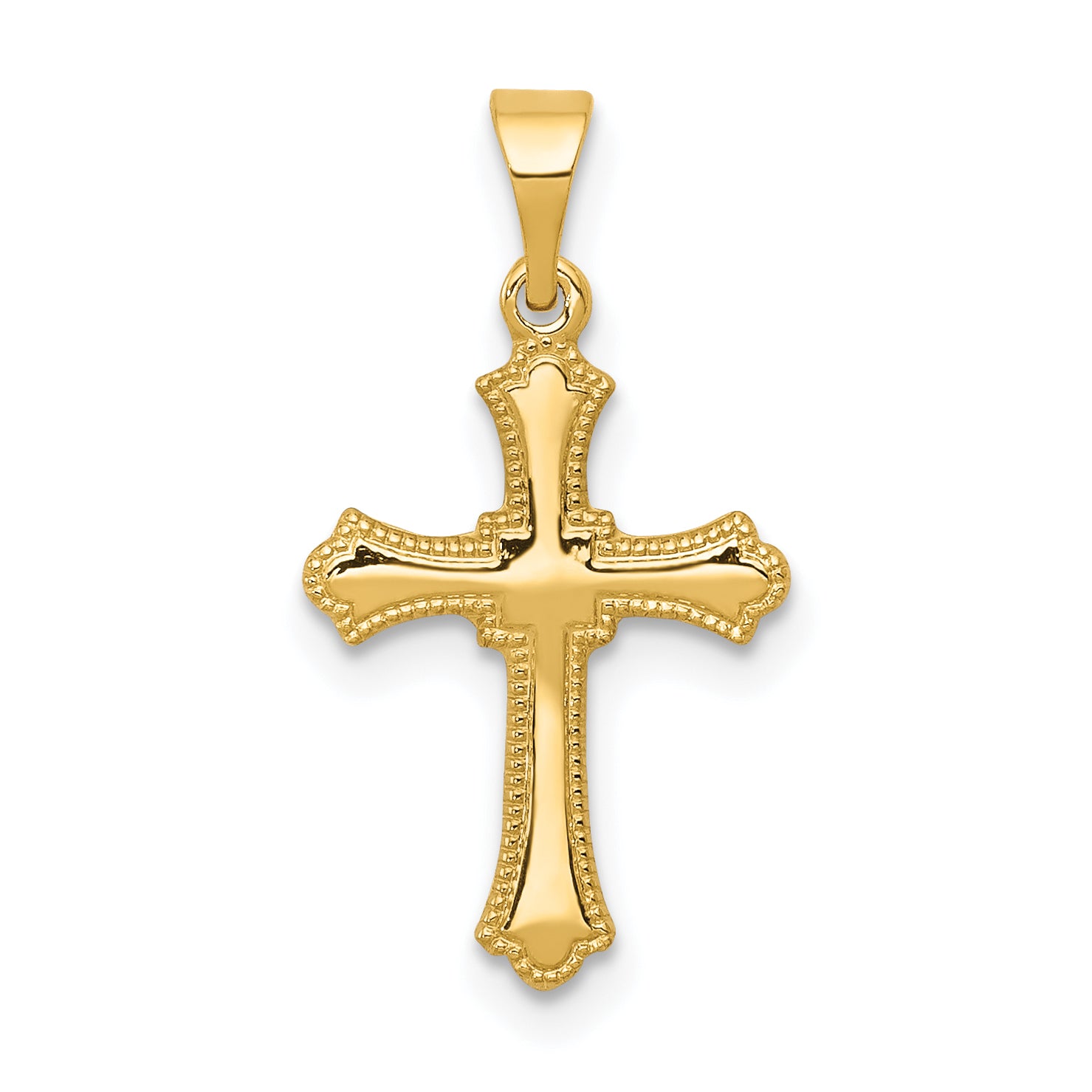 14k Budded Cross Charm
