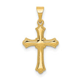 14k Budded Cross Charm
