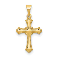 14k Budded Cross Charm