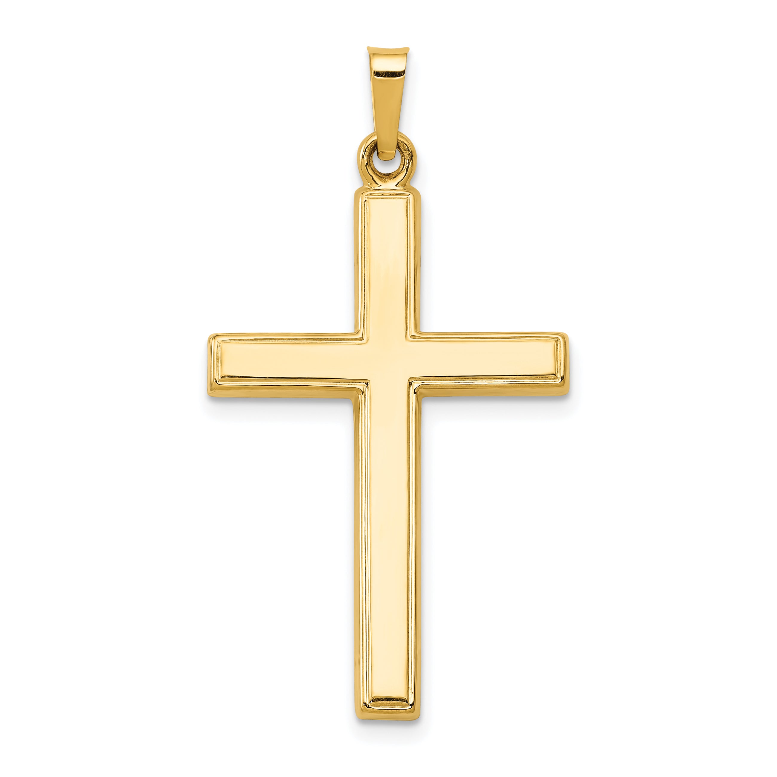 14k Hollow Cross Pendant