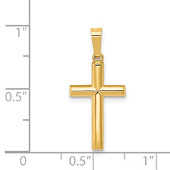 14K Hollow Cross Pendant