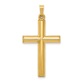 14k Hollow Cross Pendant