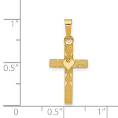 14K Small Hollow Cross Charm