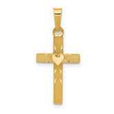 14k Small Hollow Cross Charm