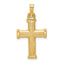 14k Hollow Latin Cross Pendant