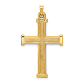 14k Hollow Latin Cross Pendant