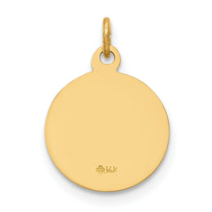 14K Guardian Angel Medal Charm