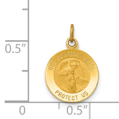 14K Guardian Angel Medal Charm