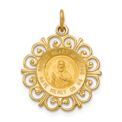 14k Sacred Heart of Jesus Medal Charm