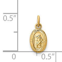 14K Saint Christopher Medal Charm