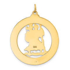14K Saint Christopher Medal Pendant