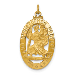 14k Saint Christopher Medal Pendant