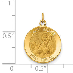 14K Saint Andrew Medal Charm