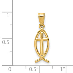 14K Ichthus Fish Pendant