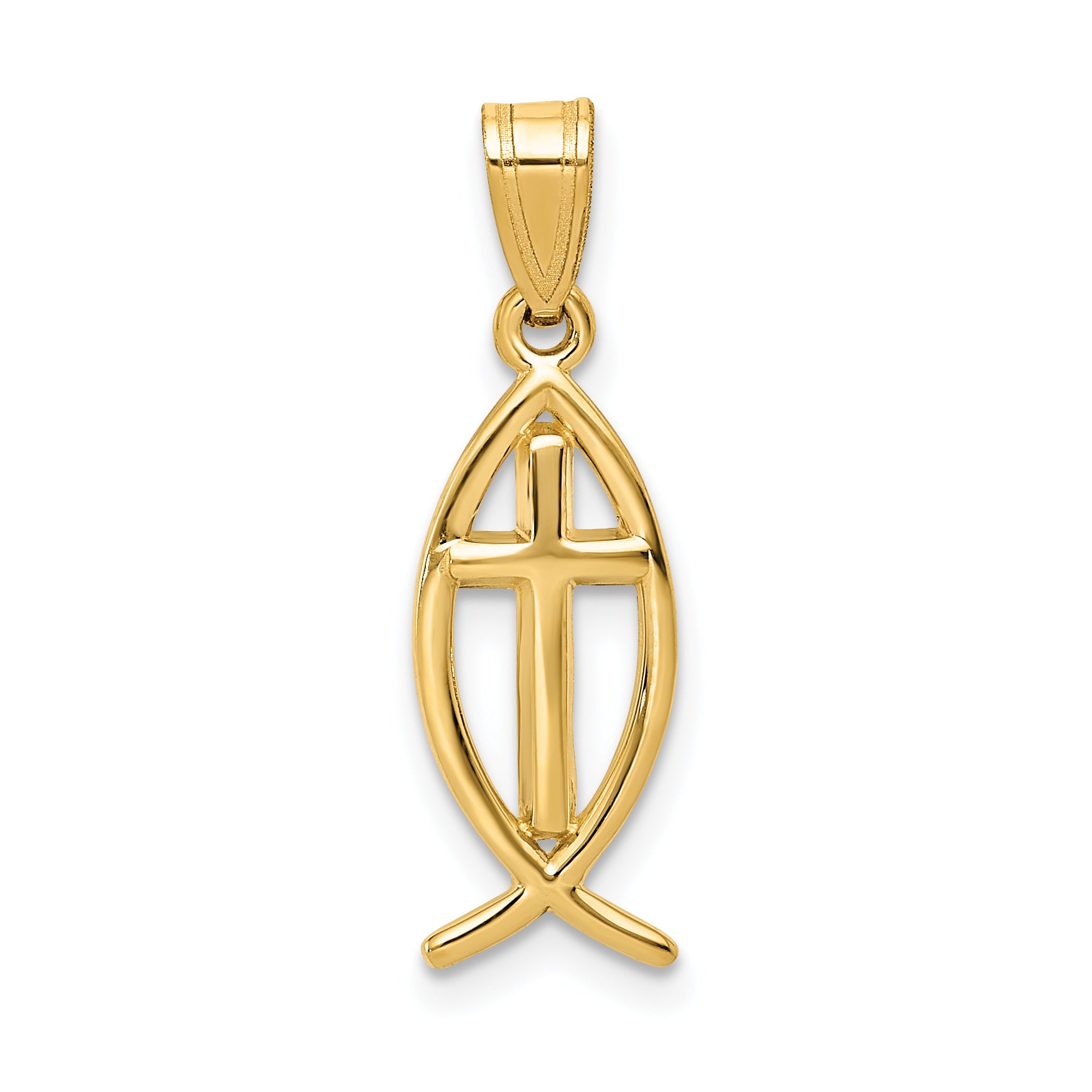 14k Ichthus Fish Pendant