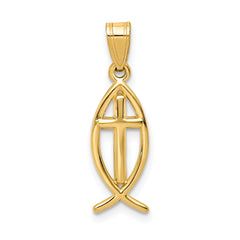 14k Ichthus Fish Pendant