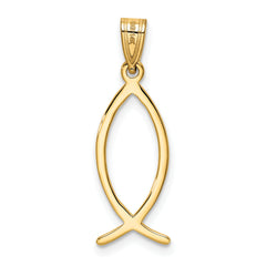 14K Ichthus Fish Charm