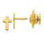 Sophia Jewelers 14K Gold Men's Polished Solid Cross Tie Tac
