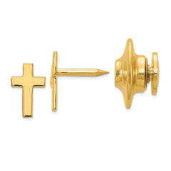 Sophia Jewelers 14K Gold Men's Polished Solid Cross Tie Tac
