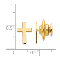 14K Polished Cross Tie Tac
