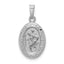 14k White Gold Saint Christopher Medal Charm