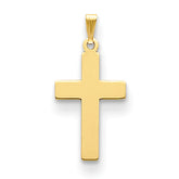 14K Polished Cross Charm
