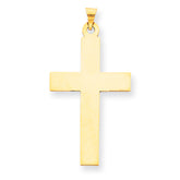 14K Polished Cross Charm