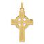 Celtic Cross Charm in 14K Yellow Gold, 37mm Textured - Sophia Jewelers