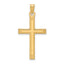 Laser-Etched Cross Charm in 14K Yellow Gold, 37mm Textured - Sophia Jewelers