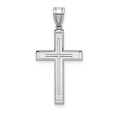14k White Gold Cross Pendant