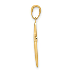 14K Polished Cross Charm