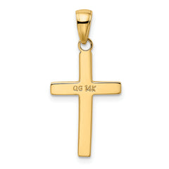 14K Polished Cross Charm