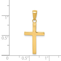 14K Polished Cross Charm