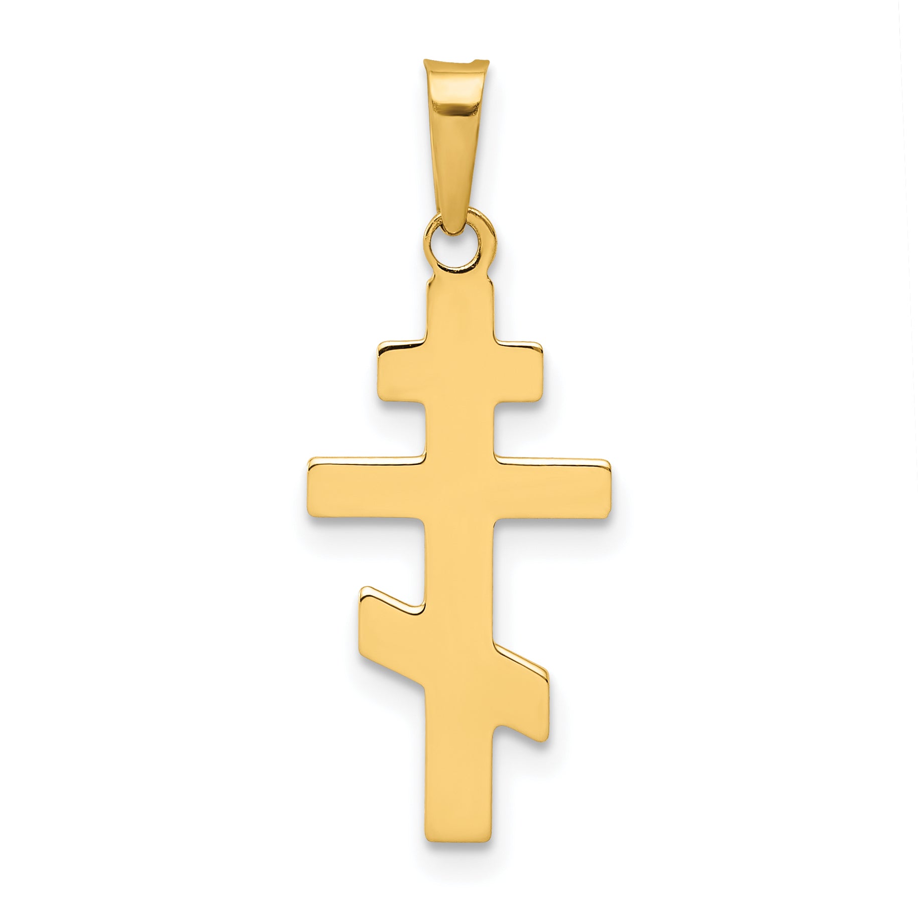 14k Eastern Orthodox Cross Charm